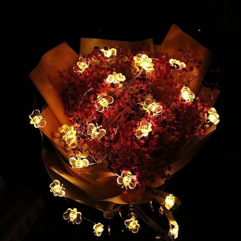 LED моделна лампа с форма на пчела за стенна декорация (модел 9909, IP42, 60 000 ч. живот, за вътрешна и външна употреба)