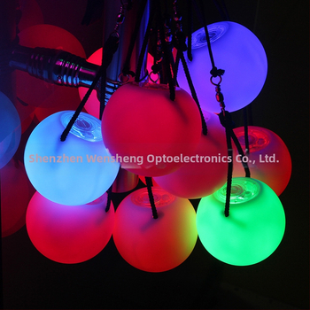 LED светеща топка за cheer реквизит – бутон активиран, PVC, полу ръчно-полу механичен дизайн, Flash топка, отпечатано лого