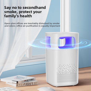 Домашен настолен въздухоочистител с фотокаталитичен филтър за премахване на миризми, USB захранване, тих до 36 dB, 50 м³/ч, подходящ за до 10 м²