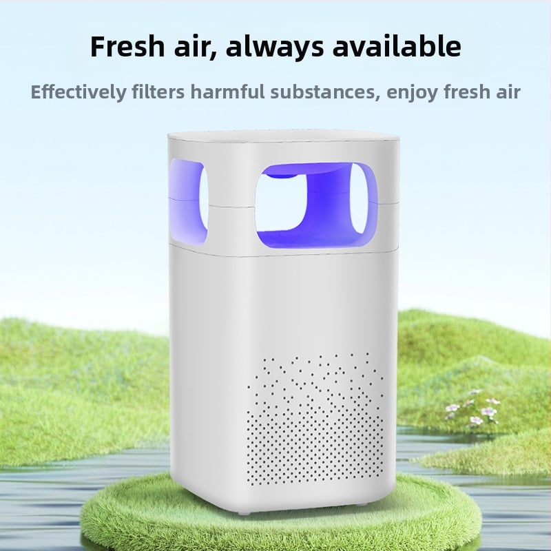 Purificator de aer desktop cu filtru fotocatalitic pentru eliminarea mirosurilor, alimentare USB, foarte liniștit sub 36 dB, debit de aer 50 m³/h, pentru până la 10 m²