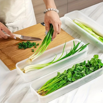 Plastikinė makaronų laikymo dėžė, stačiakampė, didelė talpa