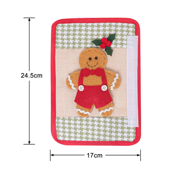 Κάλυμμα χειρολαβής ψυγείου σε μορφή μπισκότου με τζίντζερ — κινούμενο σχέδιο, ύφασμα, Tevet, χριστουγεννιάτικη θεματολογία