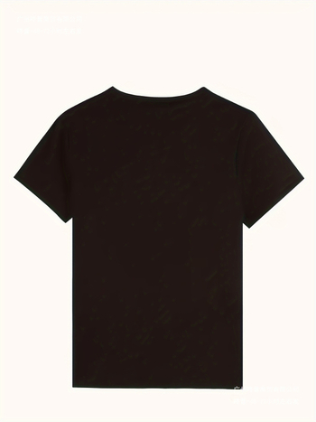 Γυναικεία βαμβακερή T-shirt με χρυσά φτερά και μοτίβο από τη Μέση Ανατολή, γεωμετρικό σχέδιο, στρογγυλός λαιμός, φαρδιά γραμμή, κοντά μανίκια