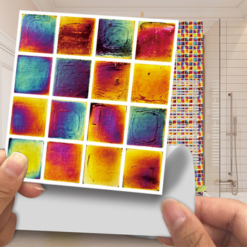 PVC 3D mozaik falimatrica, öntapadós, vízálló, márka E wall/Yiwo, karos mintázat, alkalmas nappalira, hálószobára, dolgozószobára, éttermekbe és kereskedelmi helyiségekre