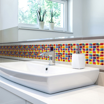 PVC 3D ψηφιδωτό αυτοκόλλητο τοίχου, αδιάβροχο, μάρκα E wall/Yiwo, καρό μοτίβο, κατάλληλο για σαλόνι, υπνοδωμάτιο, μελέτη, εστιατόρια και εμπορικούς χώρους