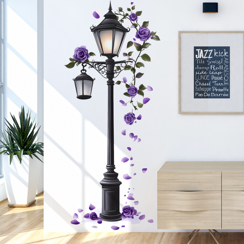 Fali matrica – növény és virág mintázat, PVC anyag, 1 darab, nappali, hálószoba, dolgozószoba, konyha, fürdőszoba, előszoba számára; skandináv stílusú, sík falikép dekor