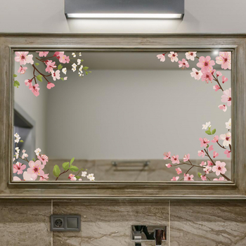 Αφίσα τοίχου-καθρέφτης για ντουλάπα και υπνοδωμάτιο (PVC; αυτοκόλλητο; στυλ: απλό και μοντέρνο; μοτίβο: φύλλο; χώρος: σαλόνι, υπνοδωμάτιο)