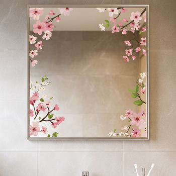 Αφίσα τοίχου-καθρέφτης για ντουλάπα και υπνοδωμάτιο (PVC; αυτοκόλλητο; στυλ: απλό και μοντέρνο; μοτίβο: φύλλο; χώρος: σαλόνι, υπνοδωμάτιο)