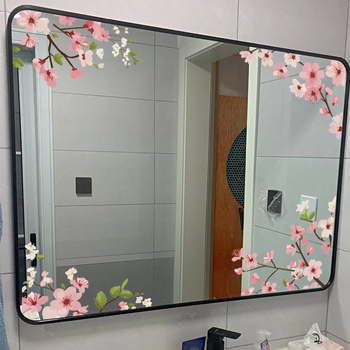 Αφίσα τοίχου-καθρέφτης για ντουλάπα και υπνοδωμάτιο (PVC; αυτοκόλλητο; στυλ: απλό και μοντέρνο; μοτίβο: φύλλο; χώρος: σαλόνι, υπνοδωμάτιο)