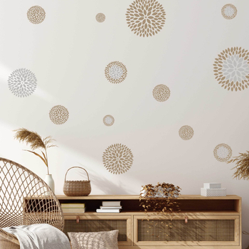 3D PVC διακοσμητικά αυτοκόλλητα τοίχου για το σαλόνι, μοντέρνο μινιμαλιστικό στυλ, επίπεδη σχεδίαση, 1 τεμάχιο