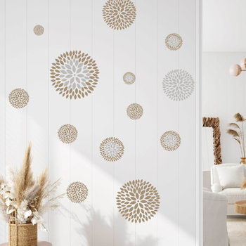 3D PVC διακοσμητικά αυτοκόλλητα τοίχου για το σαλόνι, μοντέρνο μινιμαλιστικό στυλ, επίπεδη σχεδίαση, 1 τεμάχιο