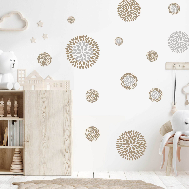 3D PVC декоративни стенни стикери за хол, модерен минималистичен стил, 1 бр., плосък дизайн, декоративна украса