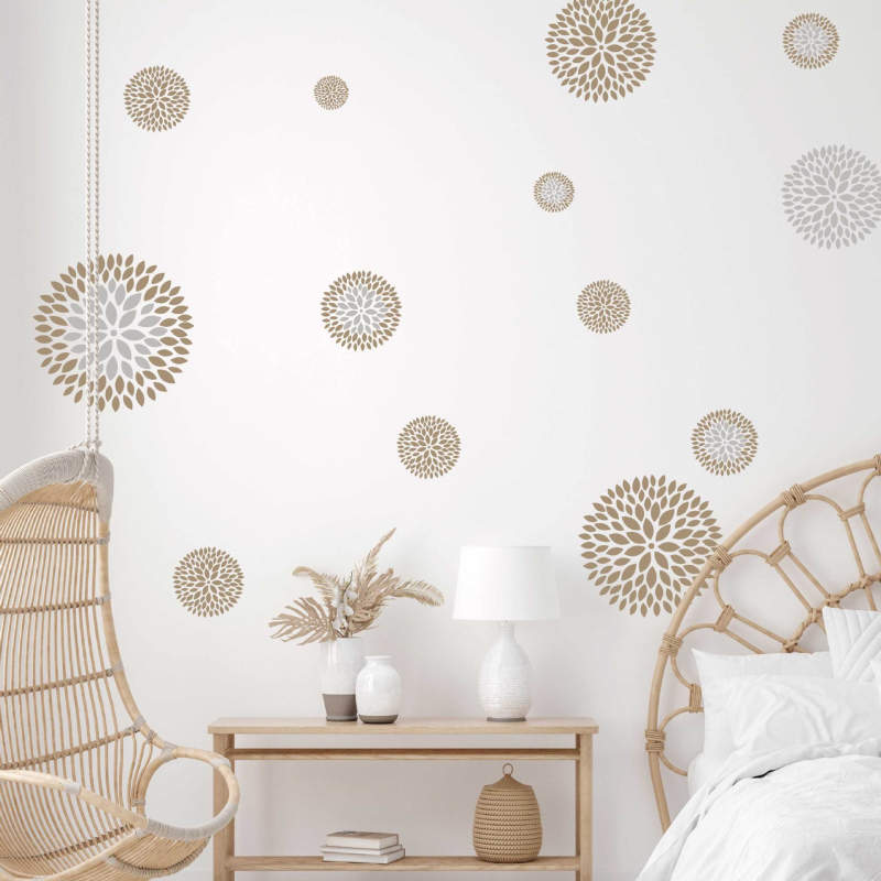 3D PVC декоративни стенни стикери за хол, модерен минималистичен стил, 1 бр., плосък дизайн, декоративна украса