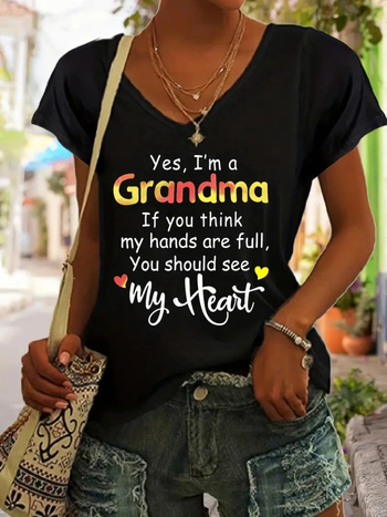 Γυναικείο τοπ V-ντεκολτέ, κοντό μανίκι, εκτυπωμένο, φαρδιά γραμμή, πολυεστέρας ≥95%, άνοιξη 2024