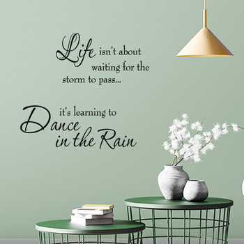 PVC Τοίχου αυτοκόλλητο Life is not family motto — αδιάβροχο διακόσμητικό για σαλόνι, υπνοδωμάτιο και γραφείο, ένα τεμάχιο, μοντέλο PH2399