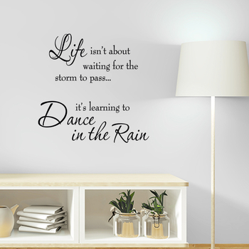 PVC Τοίχου αυτοκόλλητο Life is not family motto — αδιάβροχο διακόσμητικό για σαλόνι, υπνοδωμάτιο και γραφείο, ένα τεμάχιο, μοντέλο PH2399
