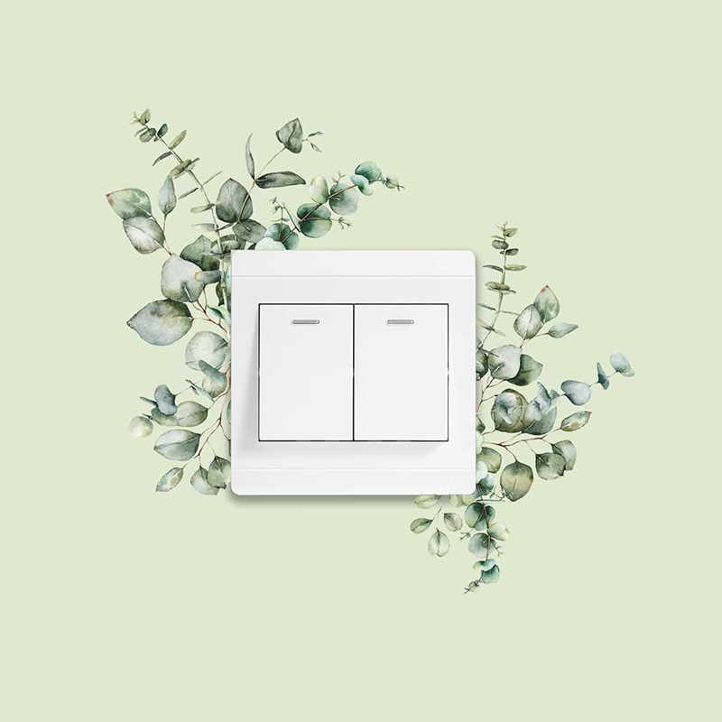 PVC dekoratív fali matrica levélmintával, modern minimalist stílusú, faliképek