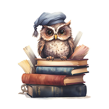 Αυτοκόλλητο τοίχου με κουκουβάγια που διαβάζει βιβλίο – μοτίβο με ζωάκια σε κινούμενα σχέδια, κατάλληλο για σαλόνι, υπνοδωμάτιο ή είσοδο, μοντέρνο απλό στυλ