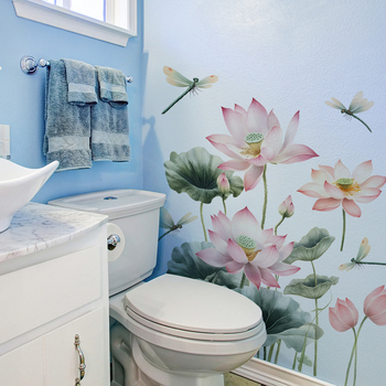 Fali matrica – Lótusz design, PVC anyag, vízálló, nappali és hálószoba számára, modern minimalista sík stílus