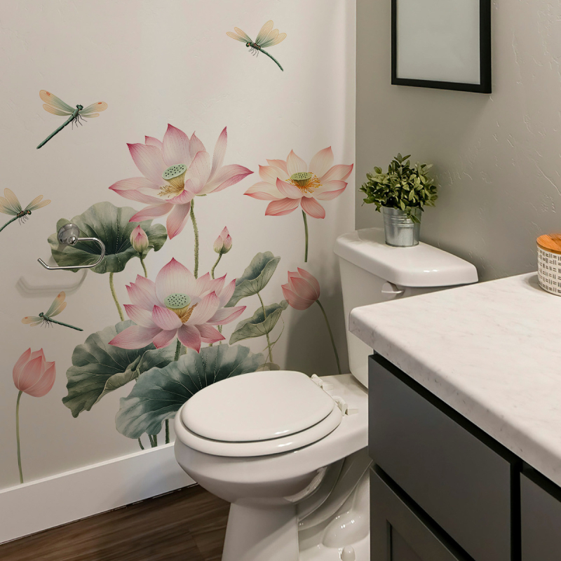 Fali matrica – Lótusz design, PVC anyag, vízálló, nappali és hálószoba számára, modern minimalista sík stílus