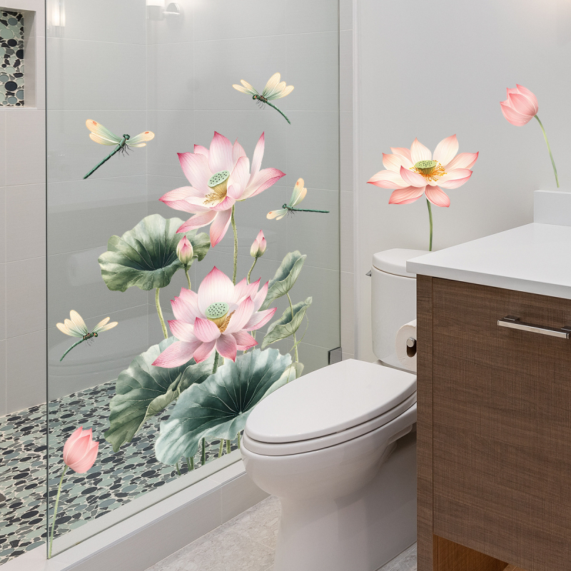 Fali matrica – Lótusz design, PVC anyag, vízálló, nappali és hálószoba számára, modern minimalista sík stílus