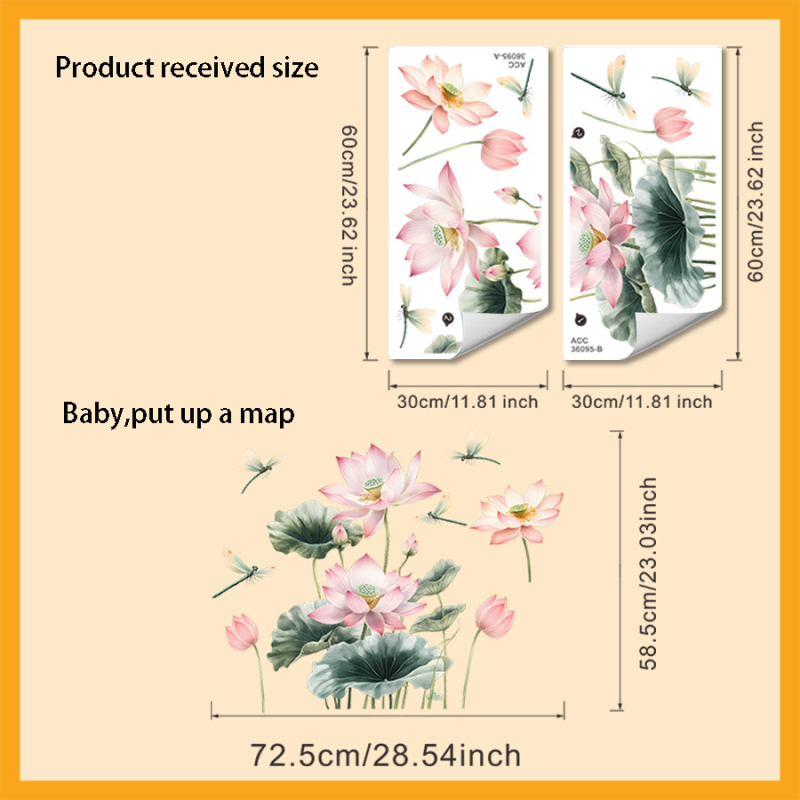 Fali matrica – Lótusz design, PVC anyag, vízálló, nappali és hálószoba számára, modern minimalista sík stílus