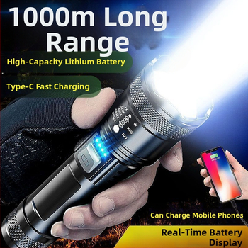 Φακός με λέιζερ, ζουμ, επαναφορτιζόμενος, φορητός για εξωτερική χρήση