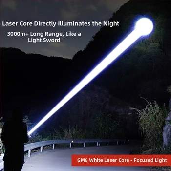 Φακός με λέιζερ, ζουμ, επαναφορτιζόμενος, φορητός για εξωτερική χρήση