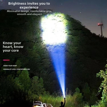 Φακός με λέιζερ, ζουμ, επαναφορτιζόμενος, φορητός για εξωτερική χρήση