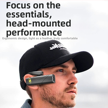 Naktinė žvejyba ir lauko galvos žibintas – galinga šviesa, ilga veikimo trukmė, 10W LED, įdiegta polimerinė Ličio baterija, USB įkrovimas, veikimo spindulys 50–100 m