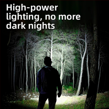 Naktinė žvejyba ir lauko galvos žibintas – galinga šviesa, ilga veikimo trukmė, 10W LED, įdiegta polimerinė Ličio baterija, USB įkrovimas, veikimo spindulys 50–100 m