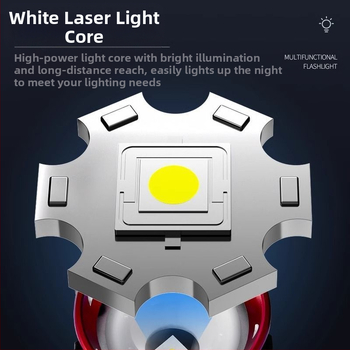 Επαναφορτιζόμενος φακός LED με αλουμινένιο περίβλημα και ενσωματωμένη Τράπεζα Ισχύος