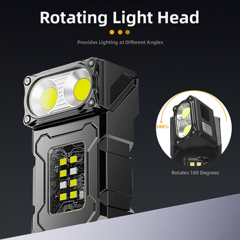 LED φωτιστικό εργασίας, 10W, φόρτιση, εμβέλεια έως 200 m, προστασία από υπερφόρτιση