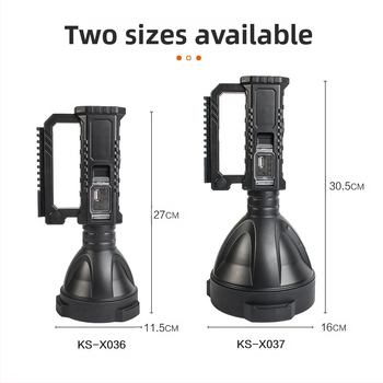 Φορητός φακός LED 30W με βάση – αδιάβροχος, επαναφορτιζόμενος με USB, εσωτερική μπαταρία, χειροκίνητη λειτουργία