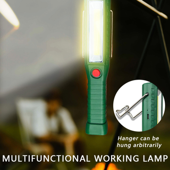 Πολυλειτουργικός φορητός φακός εργασίας με USB επαναφορτιζόμενο LED, 5W, μπαταρία 1200mAh, μαγνητικό κλιπ για συντήρηση αυτοκινήτου