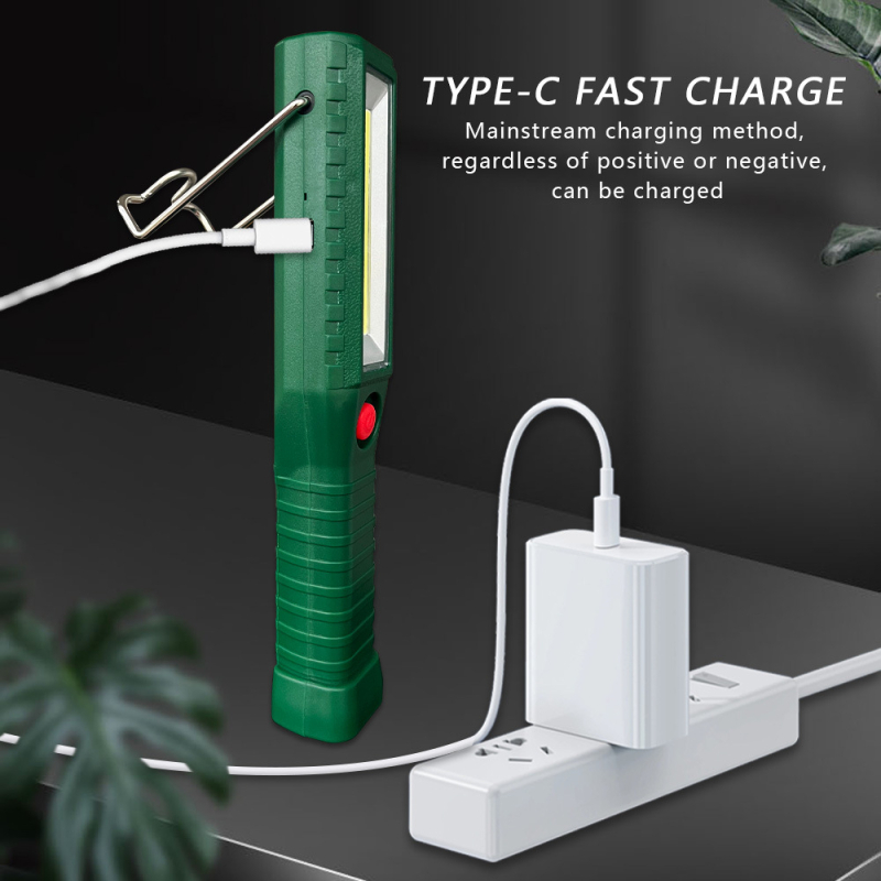 Višenamjenska ručna radna svjetiljka s USB punjenjem, LED izvor, 5W, baterija 1200mAh, magnetna kuka za održavanje automobila