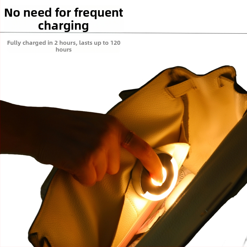 Женска лампа във форма на мини кръгла чанта, форма на цветче, пластмасов абажур, PVC държач, индуктивен превключвател, 3.7V, USB захранване, топла светлина