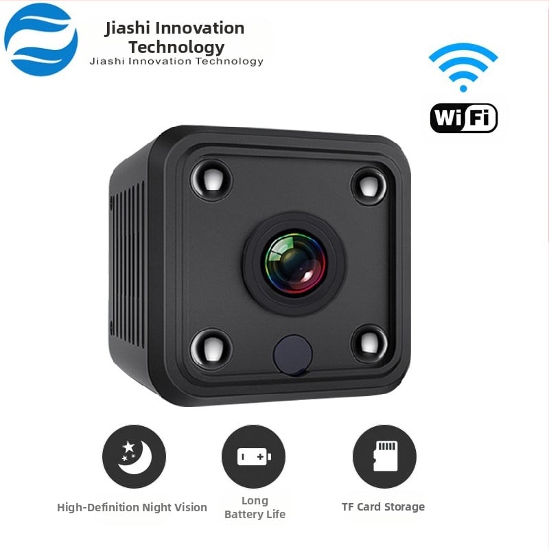 X6 безжична HD мини охранителна камера с инфрачервено нощно виждане, Wi‑Fi, 1080P, съхранение в приложение и TF карта, 60 минути работа