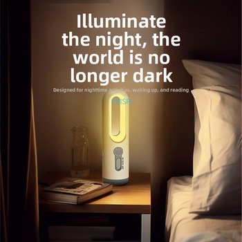 Smile Shark LED нощна лампа с гласово управление и сензор за движение, презареждаща се, 5W, за къмпинг и спалня