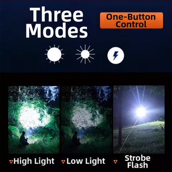 Rankinis prožektorius lauko naudojimui, daugiafunkcinis su ilgu nuotoliu apšvietimu ir šoniniu lazerio šviesos šaltiniu