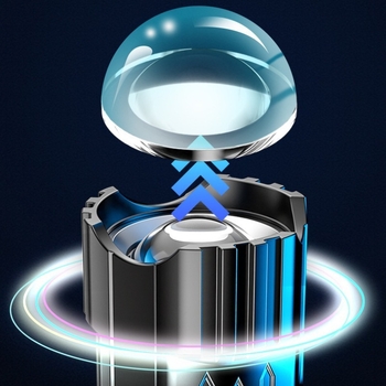 Rankinis LED žibintas USB įkrovimas, reguliuojamas zoom, 5W LED, 18650 baterija, 3,7V