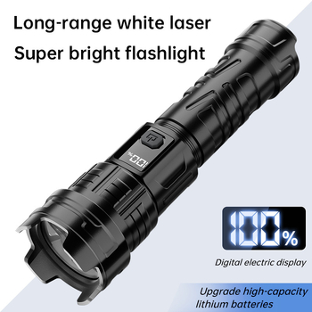 LED elemlámpa zoom funkcióval, hosszú hatótáv, 3 mód, akkumulátor kijelző, 5W, 800 mAh