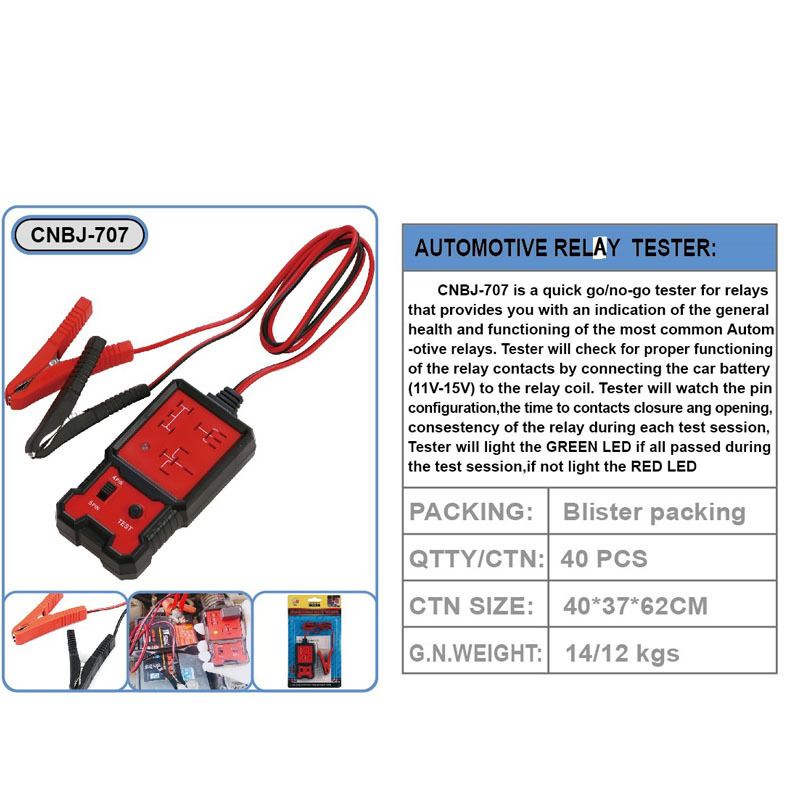 Shuaiyue BJ-707 тестер за автомобилни релета за механичен, автомобилен и домашен ремонт