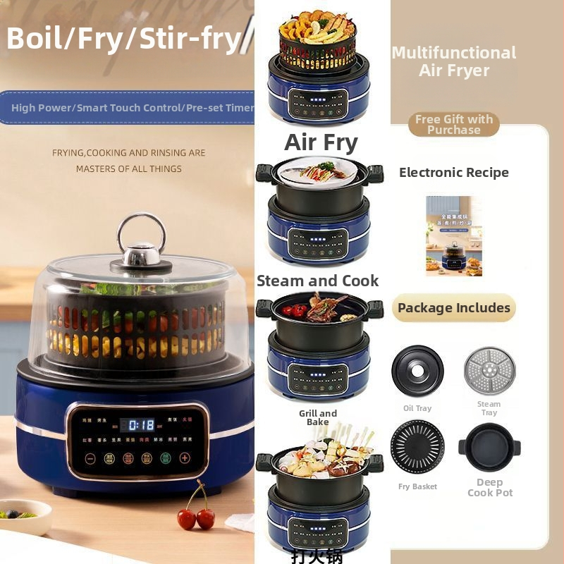 Love Πολυλειτουργική ηλεκτρική κατσαρόλα όλα‑σε‑ένα με μεγάλη χωρητικότητα, ατμό και μαγείρεμα, έξυπνος χρονοδιακόπτης