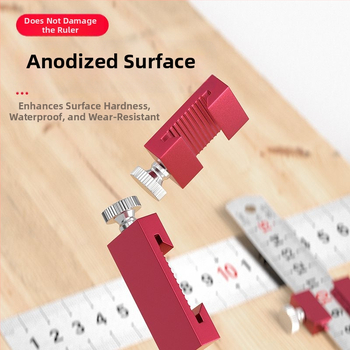 Алуминиев ограничител за позициониране и измерване с правило и фиксиран плъзгач за маркиране
