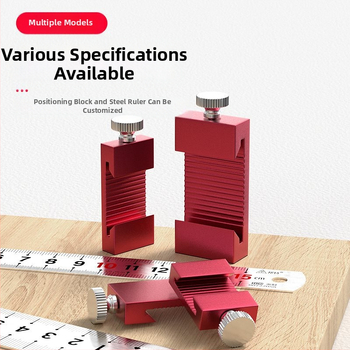 Алуминиев ограничител за позициониране и измерване с правило и фиксиран плъзгач за маркиране