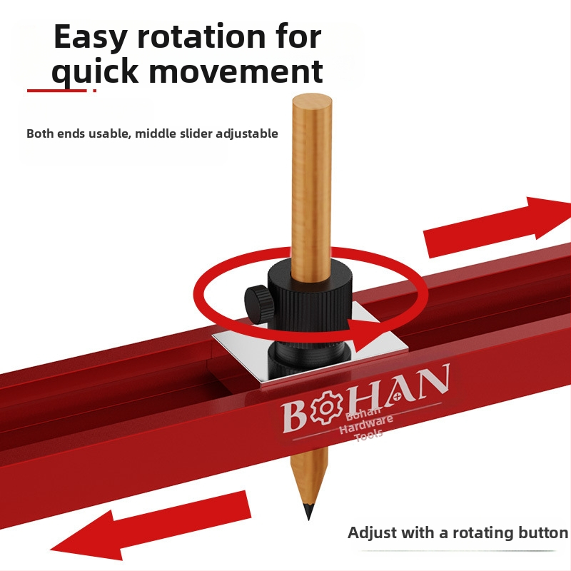 Контурен измервател за дърво и плочки – алуминиева сплав, марка Bohan, модел Bohan Outline Scriber, измерване на неравни форми