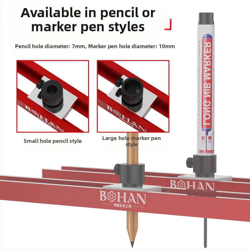 Контурен измервател за дърво и плочки – алуминиева сплав, марка Bohan, модел Bohan Outline Scriber, измерване на неравни форми