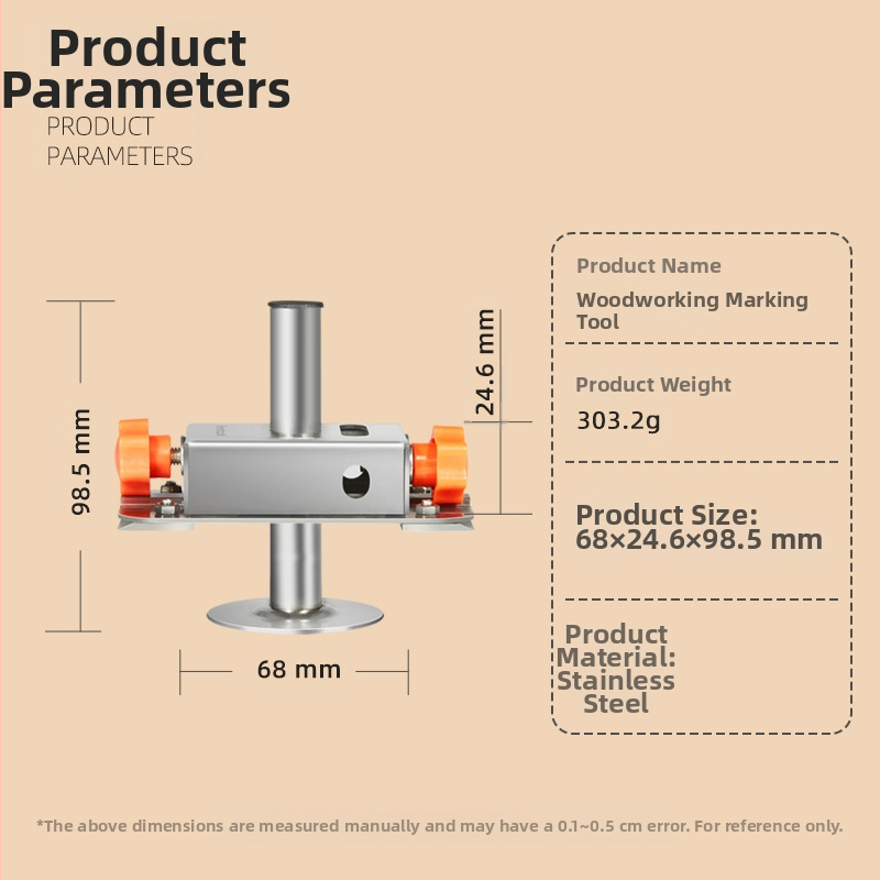 Εργαλείο χάραξης γραμμών για ξυλουργικές εφαρμογές από ανοξείδωτο ατσάλι, πολυχρηστικό