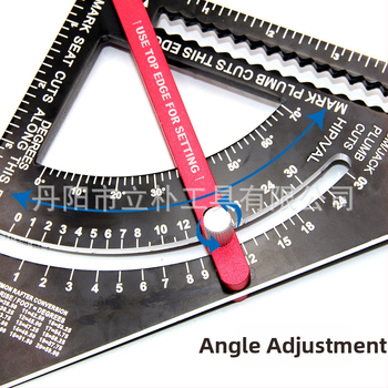 Mr Drill Подвижна триъгълна линейка с плъзгащ прът за 90° – алуминиева сплав, 234 g